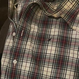 Checker, Nautica, long sleeve casual shirt